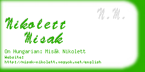 nikolett misak business card